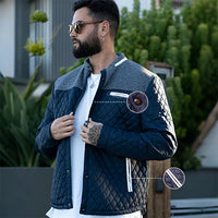 Men's Jackets Winter Warm Bomber Quilted Coat Lightweight Business Casual Button Down Clothing Waterproof Warm Jackets US Size - Buy online at  Vibe In Cart.