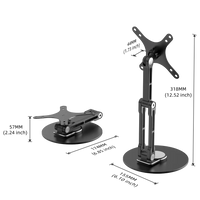 Adjustable VESA Mount Monitor Stand for 12-22 Inch Screens with 360 Degree Rotation