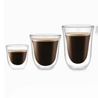 Double Wall Glass Cup Transparent Clear Heat Resistant Tea Drink Cups Mini Whisky Cup Espresso Coffee Cup  Bar Drinkware  Gift - Buy online at  Vibe In Cart.