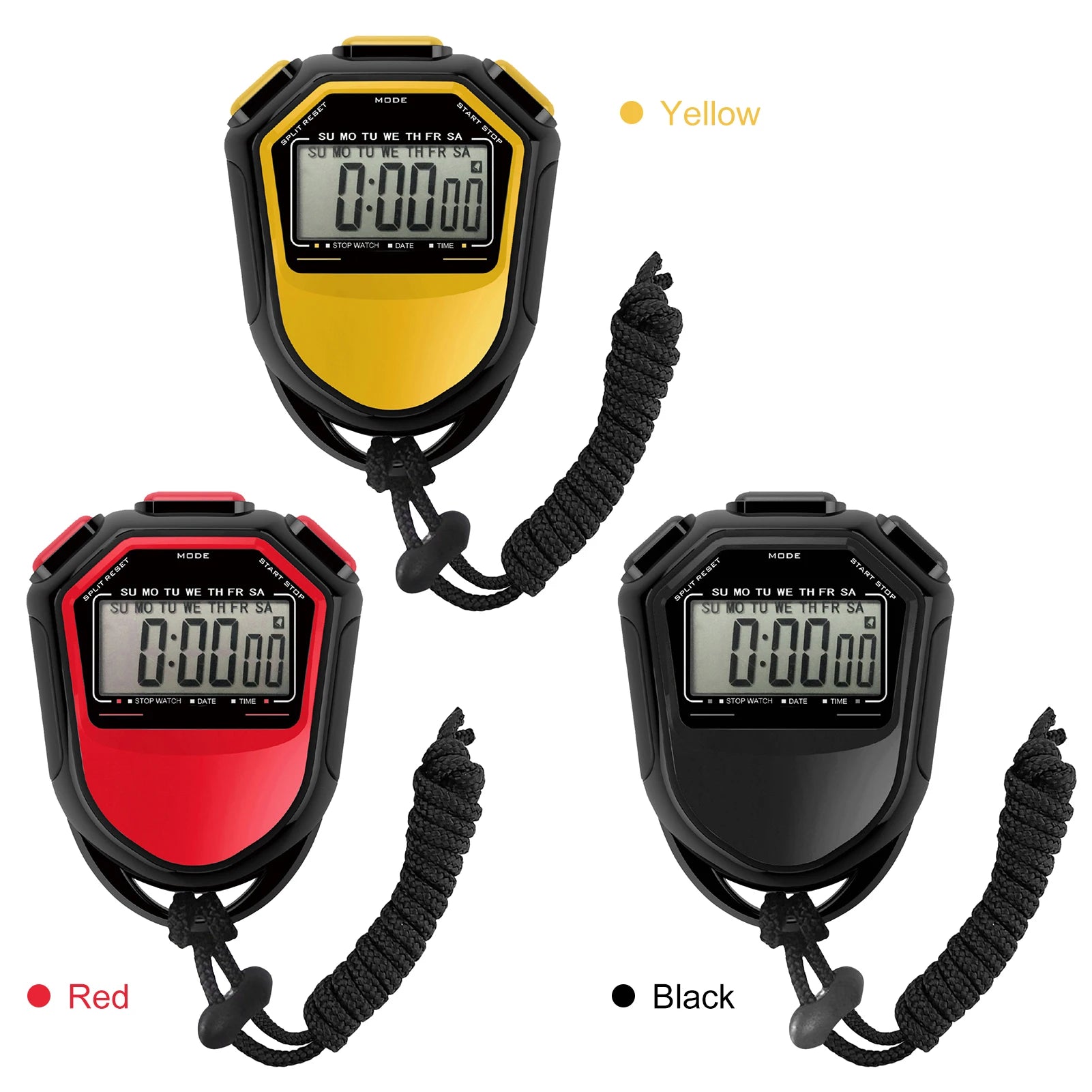 Waterproof Stopwatch Digital Handheld LCD Timer Chronograph Sports Counter with Strap for Swimming Running Football Training - Buy online at  Vibe In Cart.