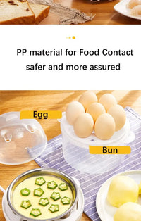 Egg Cooker Multifunctional Electric Egg Boiler Double Layers Egg Cooker Mini Steamer Poacher Kitchen Cooking Breakfast Machine - Buy online at  Vibe In Cart.