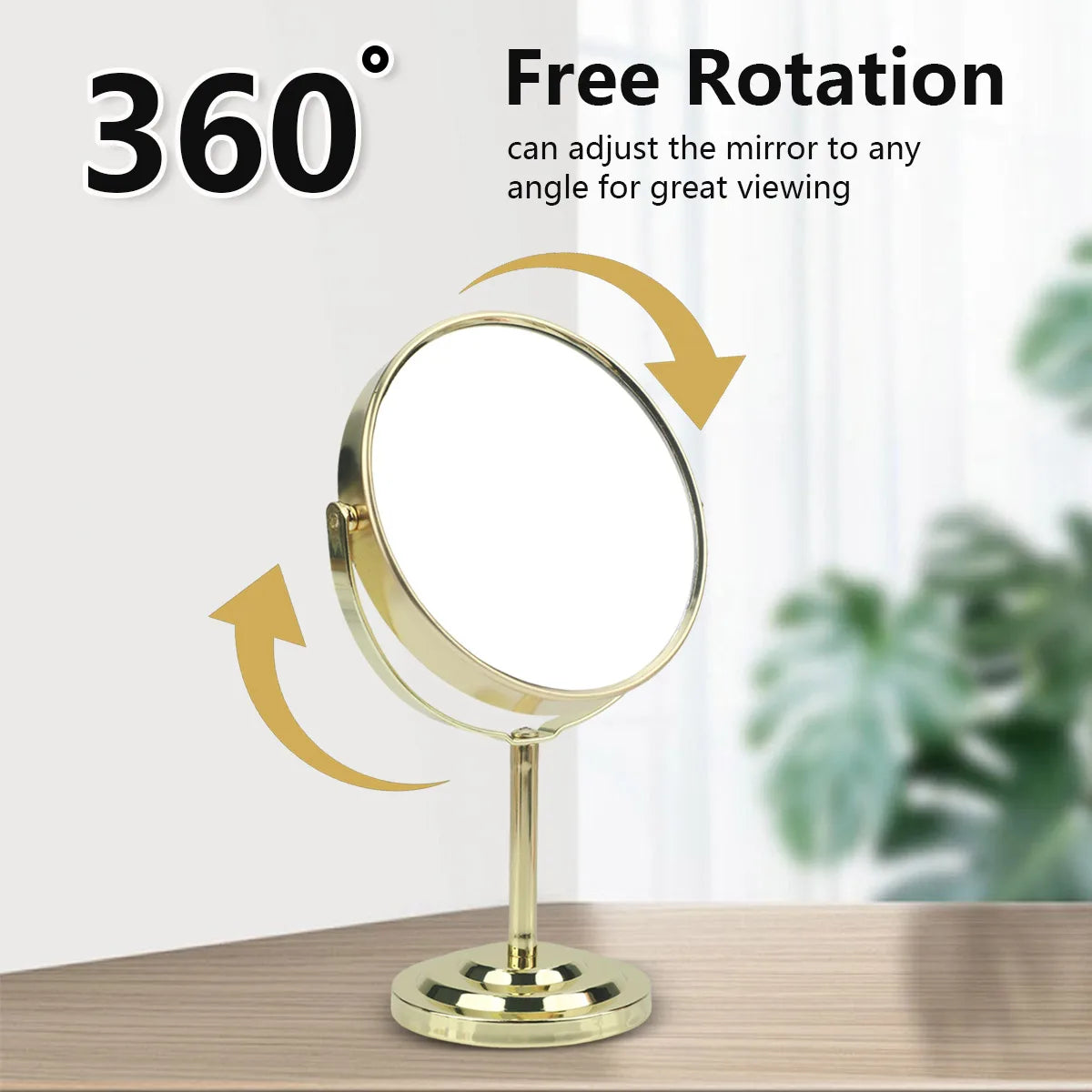 3/4/5in Double-Side Makeup Mirror With 2X Magnification Clear Reflection And Easy To Carry Desktop Vanity Mirror With Stand - Buy online at  Vibe In Cart.