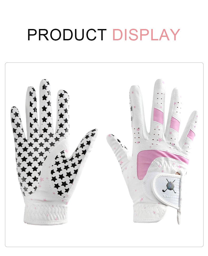 Golf Gloves Children's Golf Gloves Child Boys Girls PU Microfiber Cloth Breathable Non-slip Protection A Pair Kids Velcro Gifts - Buy online at  Vibe In Cart.