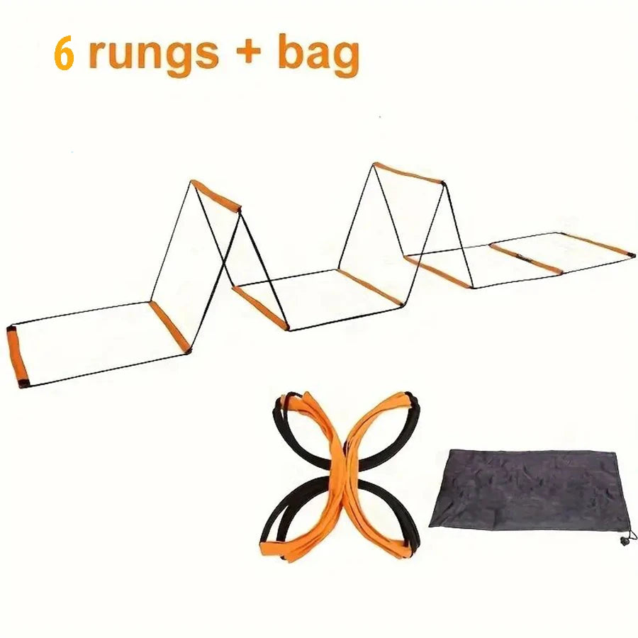 6/8/10/12-Grid Multi-Purpose Agility Ladder - Soft, durable, portable training equipment for fitness, speed and agility training - Buy online at  Vibe In Cart.