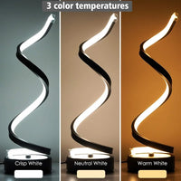 Classic Creative Spiral LED Table Lamp, Modern Minimalist Dimmable Spiral Table Lamp, Adjustable Arm, Soft Light, Multifunction - Buy online at  Vibe In Cart.