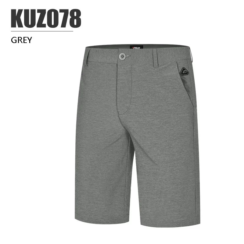 Men's Solid Polyester Breathable Elastic Sports Shorts