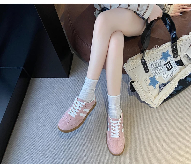 Women Tennis Sneakers Flats Ladies Fashion Mixed Colors Lace-up Vulcanized Shoes Spring Autumn Woman Outdoor Trainers Footwear - Buy online at  Vibe In Cart.