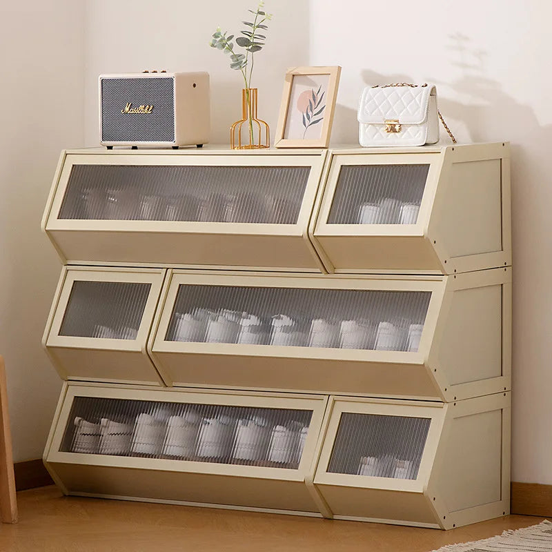 Simple shoe cabinet Household multi-functional free combination storage cabinet Shoe rack Multi-layer with door dust-proof shoe - Buy online at  Vibe In Cart.