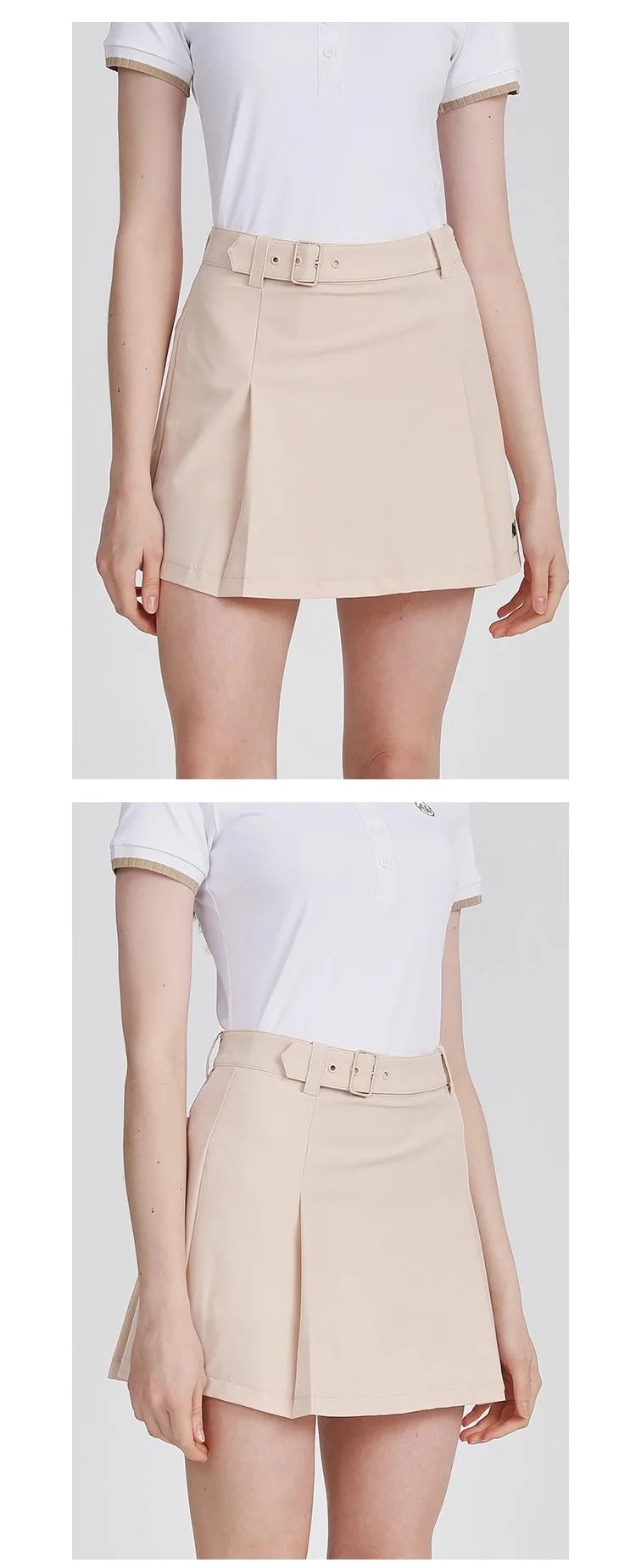 Azureway new golf skort women high-waisted thin skirts sports tennis quick drying skirts with safety shorts ladies golf clothes