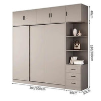 Solid Wood Sliding Door Wardrobe for Adult Bedroom Use