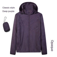 Hooded UV Waterproof Nylon Golf Jacket Unisex Foldable