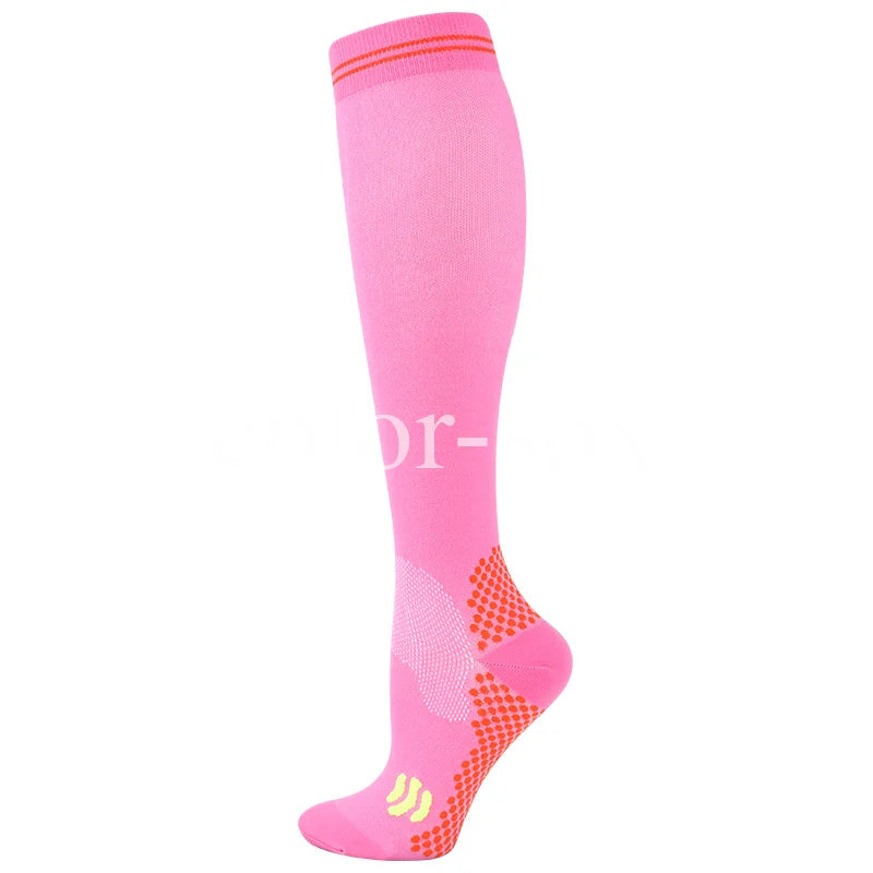 Knee-High Compression Socks 20-30mmHg Nylon Cotton EU36-50 for Men Women