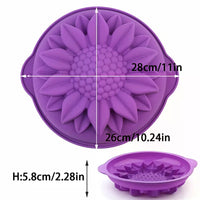 Sunflower Silicone Mold Cake Flower Pan 10Inch Cake Bakeware Baking Tools Round Bread Loaf Pizza Toast With Anti-scalding Handle - Buy online at  Vibe In Cart.