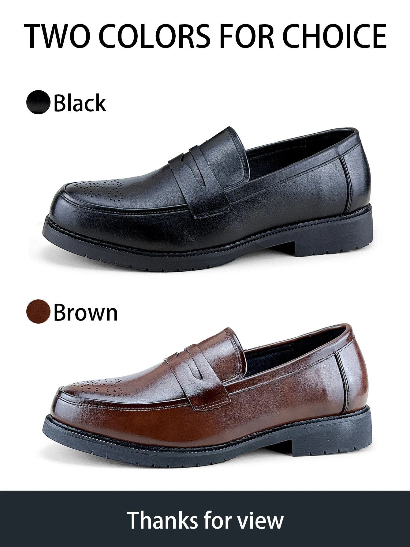 Men's Formal Leather Shoes British Style Oxford Loafers Round Toe Breathable Non-Slip Business Dress Wedding Office Casual Shos - Buy online at  Vibe In Cart.