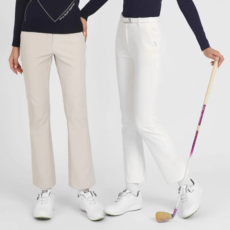 PGM Autumn Winter Women Golf Pants Thick Keep Warm Long Pant Flared Slim Golf Ball Pants Windproof Tennis Sweatpant Clothing - Buy online at  Vibe In Cart.