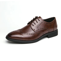 Men's Lace-Up Derby Shoes With Rubber Outsole