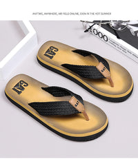 Men's GAT Flip-Flops Wide Strap Non-Pinch Retro Outdoor Anti-Slip Breathable British Style Sandals Beach Shoes - Buy online at  Vibe In Cart.