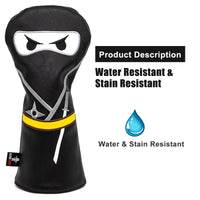 Golf Club headcover Set Aliennana Black Ninja Driver Head Cover Fairway Golf Headcvoer Hybird Blade putter Mallet Putter Covers - Buy online at  Vibe In Cart.