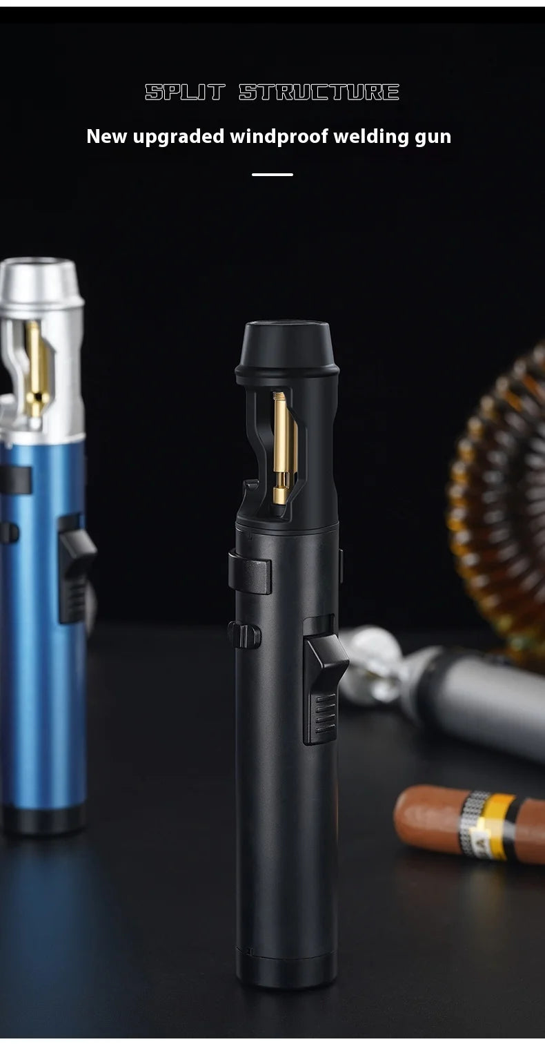 Powerful Metal Gas Lighter Windproof Kitchen Cooking Torch Flame Jet Barbecue Smoking Accessories Cigar Lighters Men's Gift - Buy online at  Vibe In Cart.