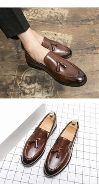 Brogues Shoes Men High Quality Social Leather Shoes British Tassels Formal Leather Men Wedding Business Dress Leather Shoes Male - Buy online at  Vibe In Cart.