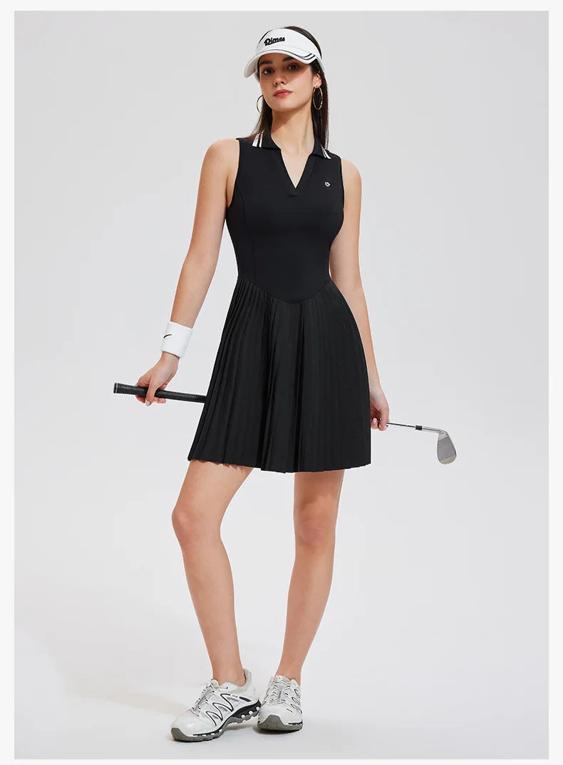 New sports dresses women tennis dress polo lapel fitness dress outdoor badminton golf Quick-drying and breathable Sports dress - Buy online at  Vibe In Cart.