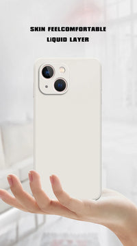 Square Liquid Silicone Protective Phone Case with Anti-Scratch and Dustproof Features