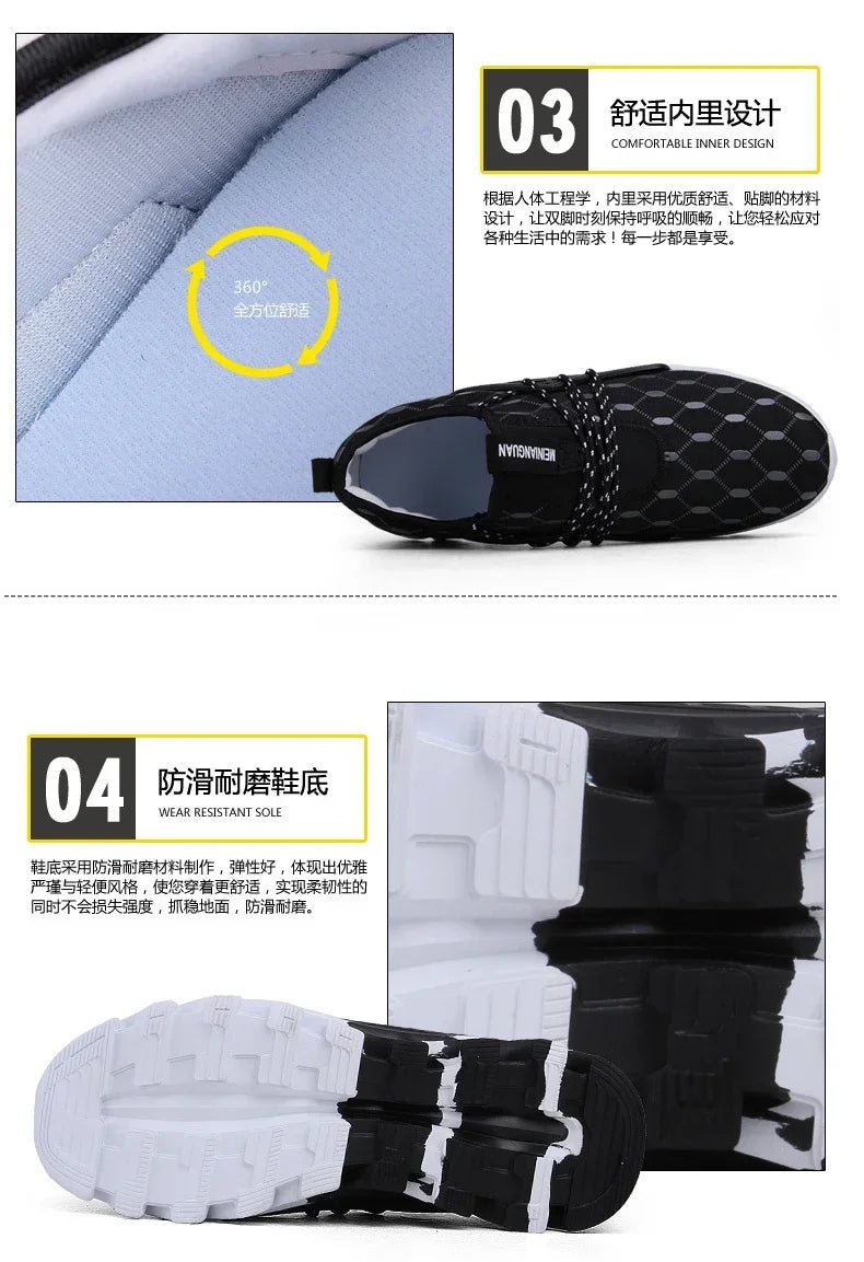 Men's Casual Canvas Sports Shoes With Checkered Pattern