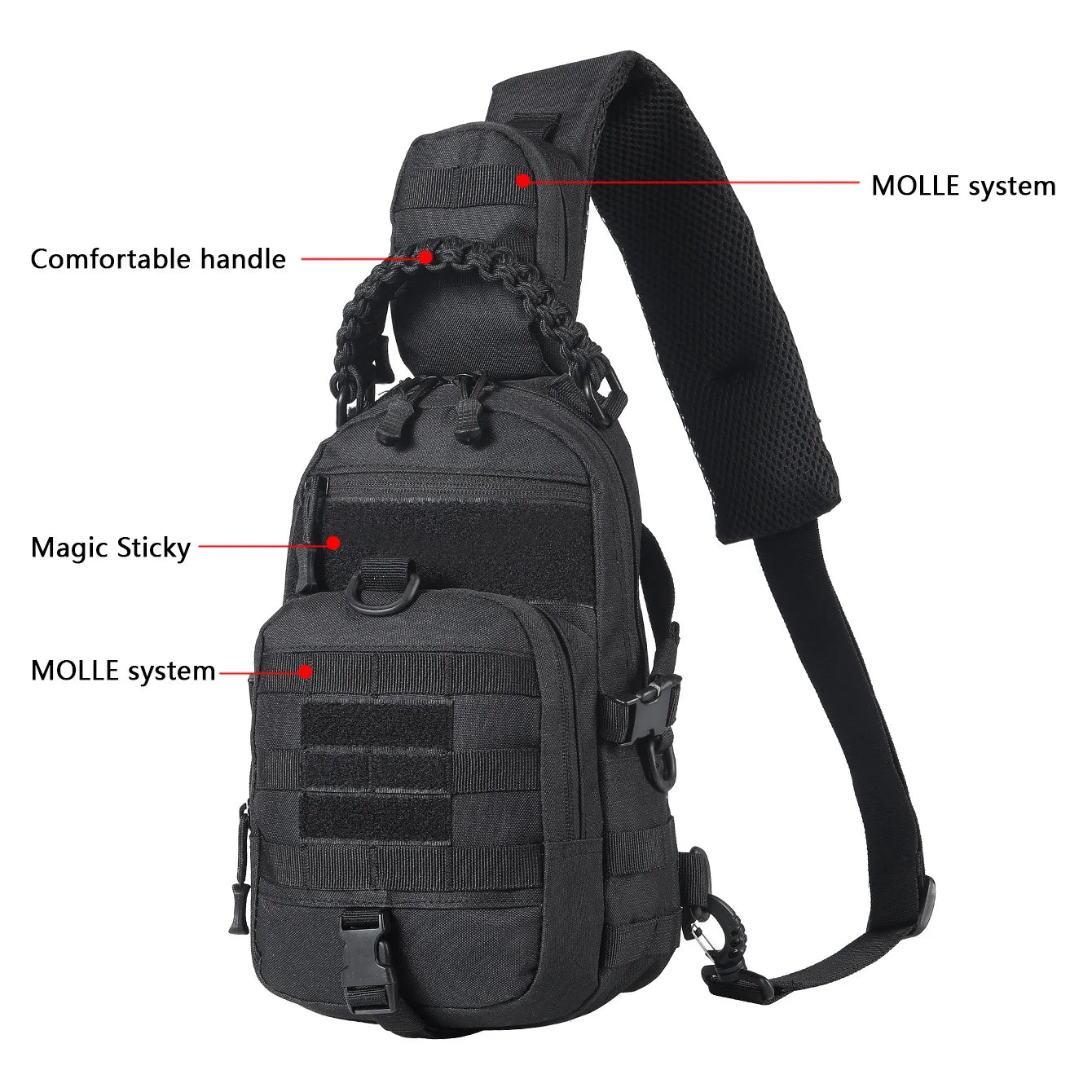 Camping Chest Bag Tactical Backpack for Men Sports Shoulder Outdoor Hiking Climbing Cycling Fishing MOLLE Sling EDC Fanny Pack - Buy online at  Vibe In Cart.