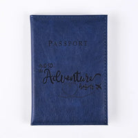 Solid PU Leather Passport Holder Wallet Card Case for Travel