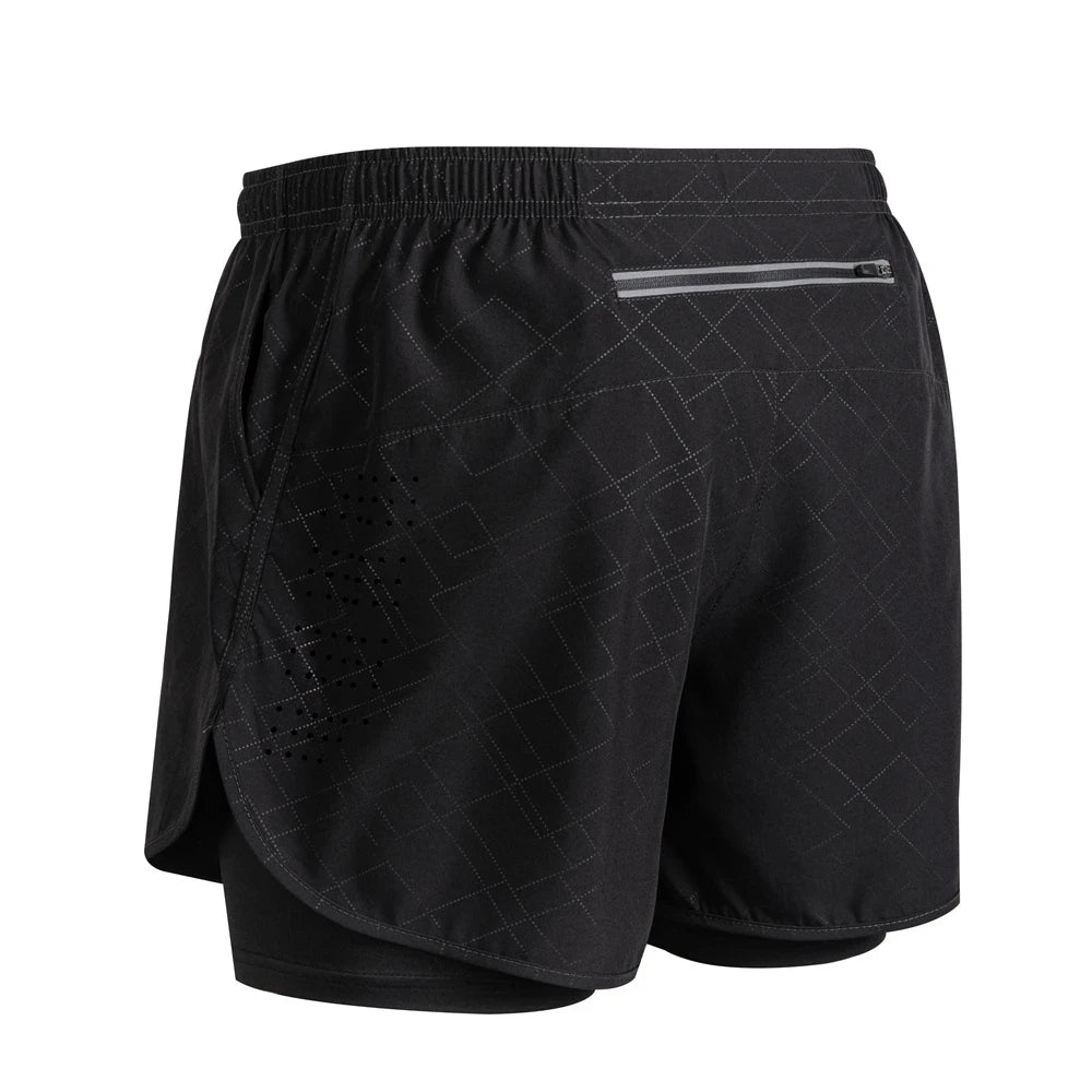 Summer men's reflective running shorts Fitness quick drying double-layer shorts Men's exercise training bodybuilding shorts - Buy online at  Vibe In Cart.