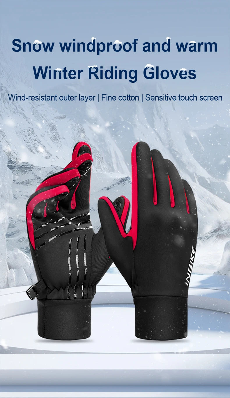 INBIKE Winter Cycling Gloves for Men Women Warm Fleece Biking Glove for Riding Bicycle Gloves Waterproof Touchscreen Accessories - Buy online at  Vibe In Cart.