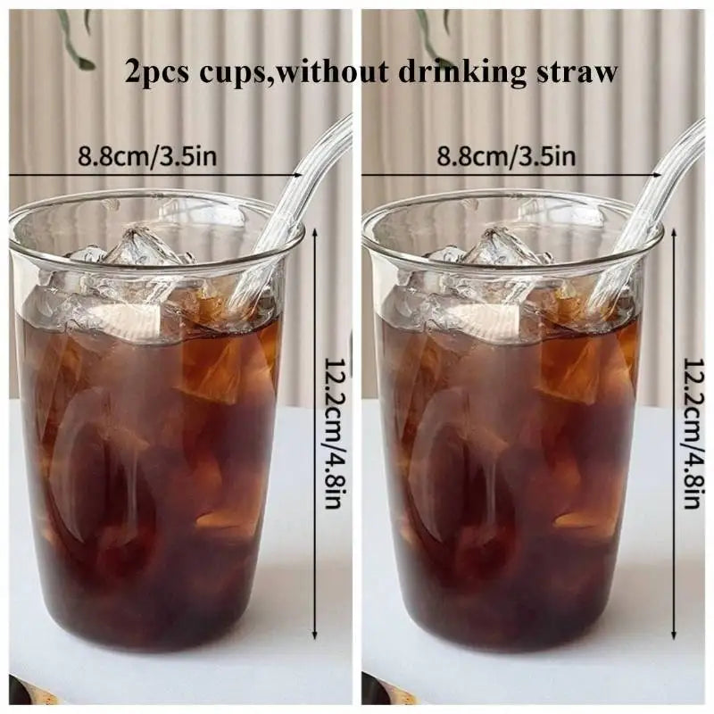 Round Glass Cup for Cold Beverages, Wine, and Cocktails