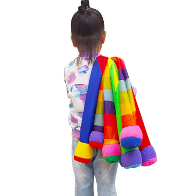 Cloth Outdoor Hand Throwing Ribbon Rainbow Ball Toy, 95cm