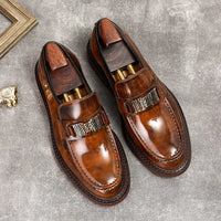 Leather Men Formal Shoes Luxury Brand 2025 Men's Loafers Dress Moccasins Breathable Slip on Brown Driving Shoes Plus Size 37-45 - Buy online at  Vibe In Cart.