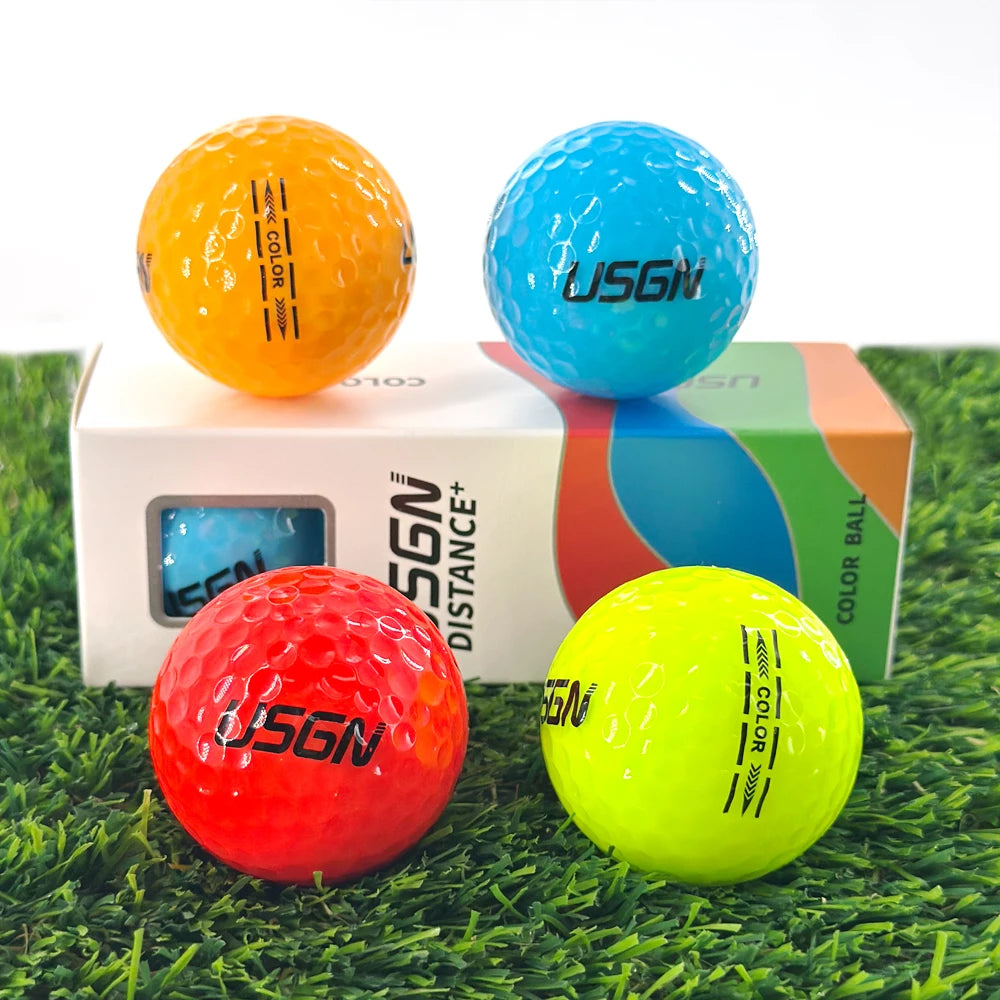 1 Box 12 Pcs Golf Two Layers Game Ball Durable 4 Colors Golf Practice Balls Golf Sports Supplies Ultra Distance Line Assist - Buy online at  Vibe In Cart.