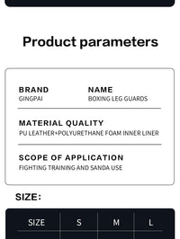 High-Quality PU Leather Boxing Shin Guards Ankle Support Protector MMA Muay Thai Training Leg Warmers Light Kicking Shin Pads - Buy online at  Vibe In Cart.