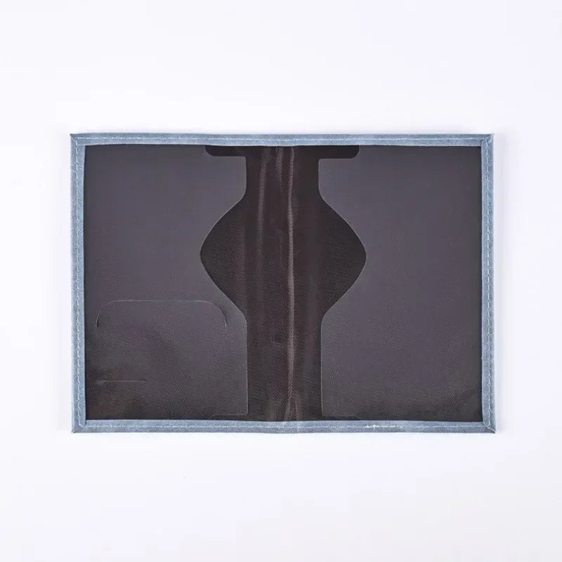 Solid PU Leather Passport Holder Wallet Card Case for Travel