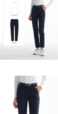 Women's Winter Fleece Golf Pants Thicken Windproof Slim Full Length
