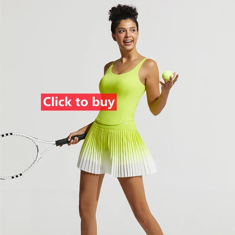 Women Sports Mini Pleated Skirt Golf Tennis Skirts With Pocket Double Layer Gym Fitness Running Yoga Athletic Workout Skort - Buy online at  Vibe In Cart.