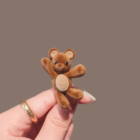 Cute Flocking Cartoon Bear Metal Hairpin For Women Girls Sweet Hair Ornament Side Hair Clip Barrette Fashion Hair Accessories. - Buy online at  Vibe In Cart.