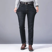 Men's Straight Leg Stretch Denim Jeans for Casual Wear