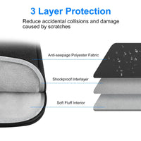 Nylon Laptop Sleeve Case for 11, 13, 15, and 16 Inch Laptops