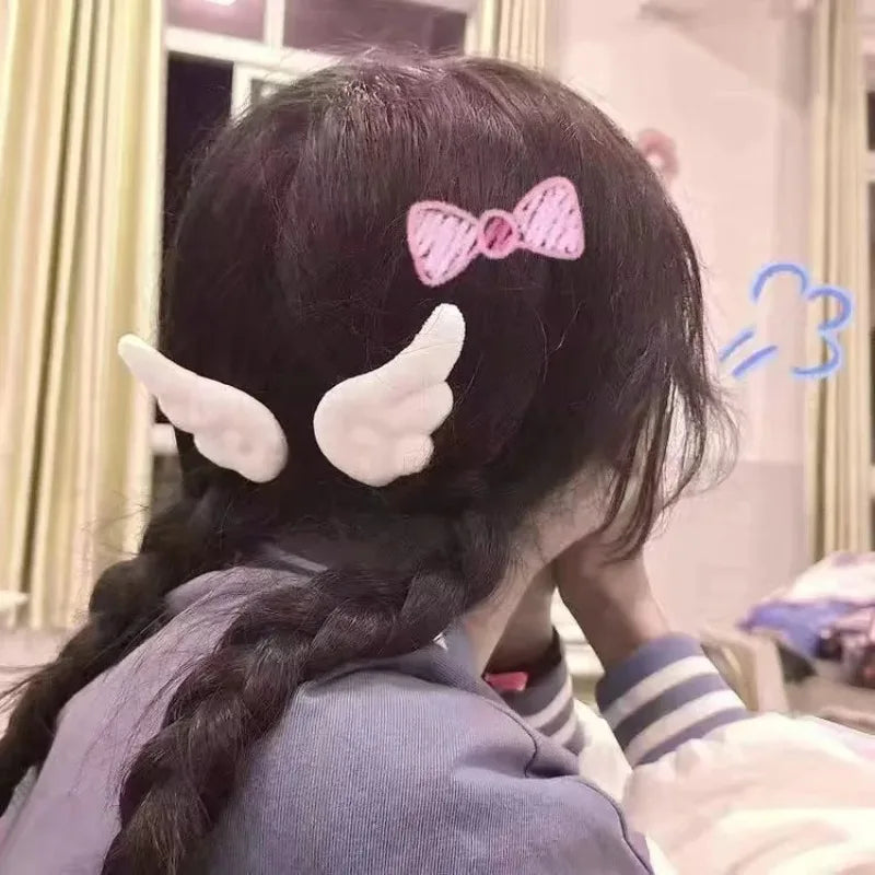 Super Cute Angel Wing Plush Hairpin Children Girl Hair Clip Accessories Barrettes Hairgrip Headdress Headwear Hairclip Ornaments - Buy online at  Vibe In Cart.