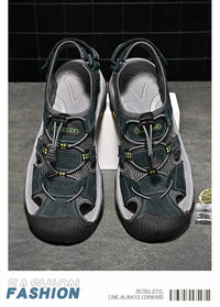 Summer Men's Sandals Classic Genuine Leather Sandals Fashion Outdoor Hiking Shoes Light  Breathable Non-slip Sneakers 38-48 - Buy online at  Vibe In Cart.