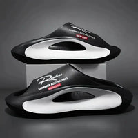 Lightweight EVA men's slide | Black and white cartoon design, exposed toes, comfortable all year round, casual indoor/outdoor us - Buy online at  Vibe In Cart.