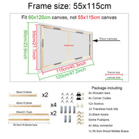 25x35cm Wooden Rectangle Picture Frame for 30x40cm Canvas