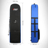 Nylon Single Layer Foldable Golf Aviation Bag with Pulley in Black