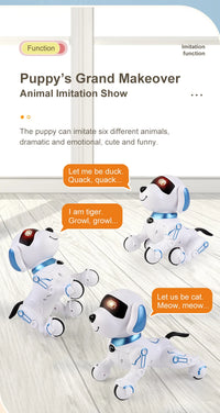 Interactive Remote Control Robot Dog with Programmable Stunts and Touch Features