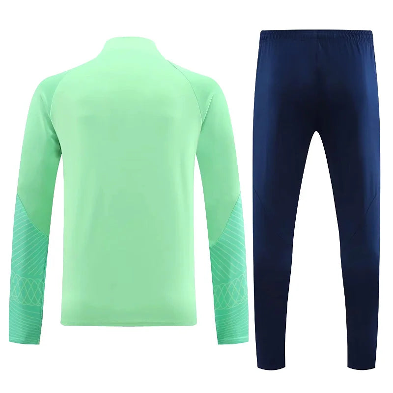 Long Sleeve Polyester Football Tracksuit Set for Men with Jacket and Pants