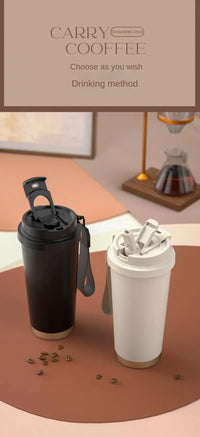 Large Capacity Ceramic Vacuum Flasks Reusable Double Wall Thermoses Stainless Steel Coffee Mug Insulated Cup Home Drinkware - Buy online at  Vibe In Cart.